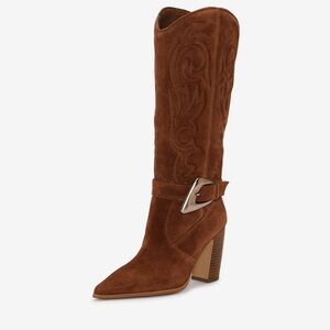 Vince Camuto Brown Suede Heeled Boots